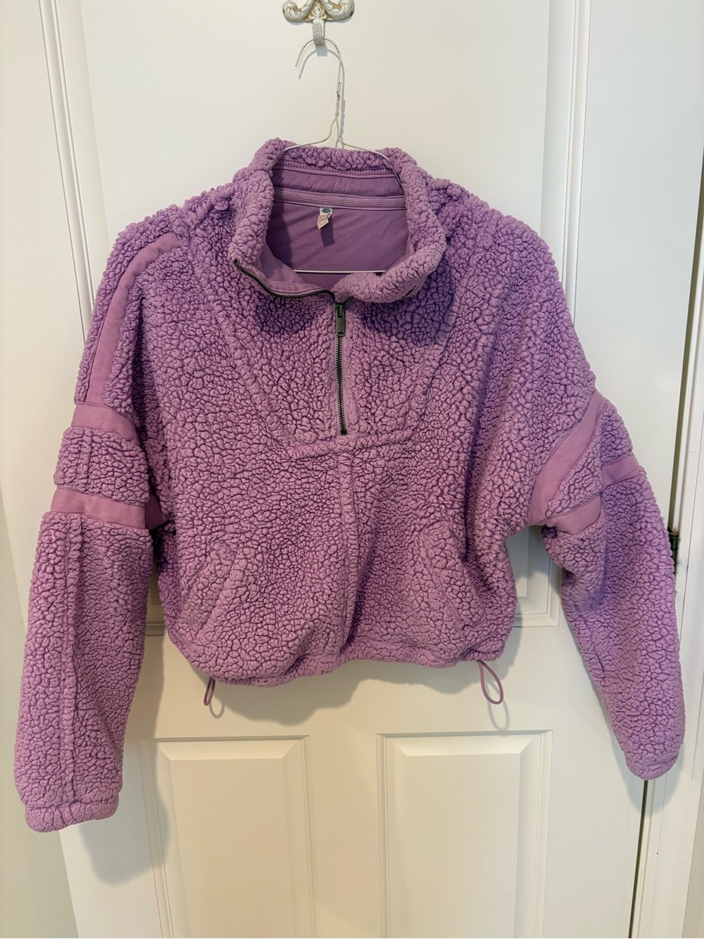 FP Movement by Free People Lavender Sherpa Half-Zip Pullover